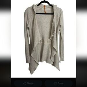 Women's Gray Open Front Sweater
